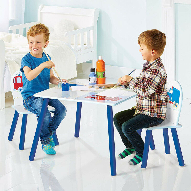 GOPLUS Ensemble Table et 2 Chaises pour Enfants, Table Double Face