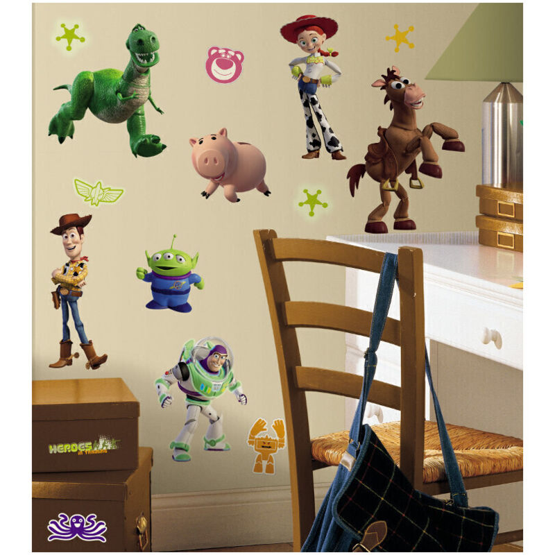 Autocollants Muraux Toy Story - Lot De Personnages - Effet 3D Amovible - Multicolore