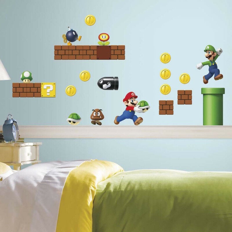 Stickers Muraux Nintendo Super Mario tous les personnages  Découvrez les  stickers et et décalcos pour enfant sur Déco de Héros