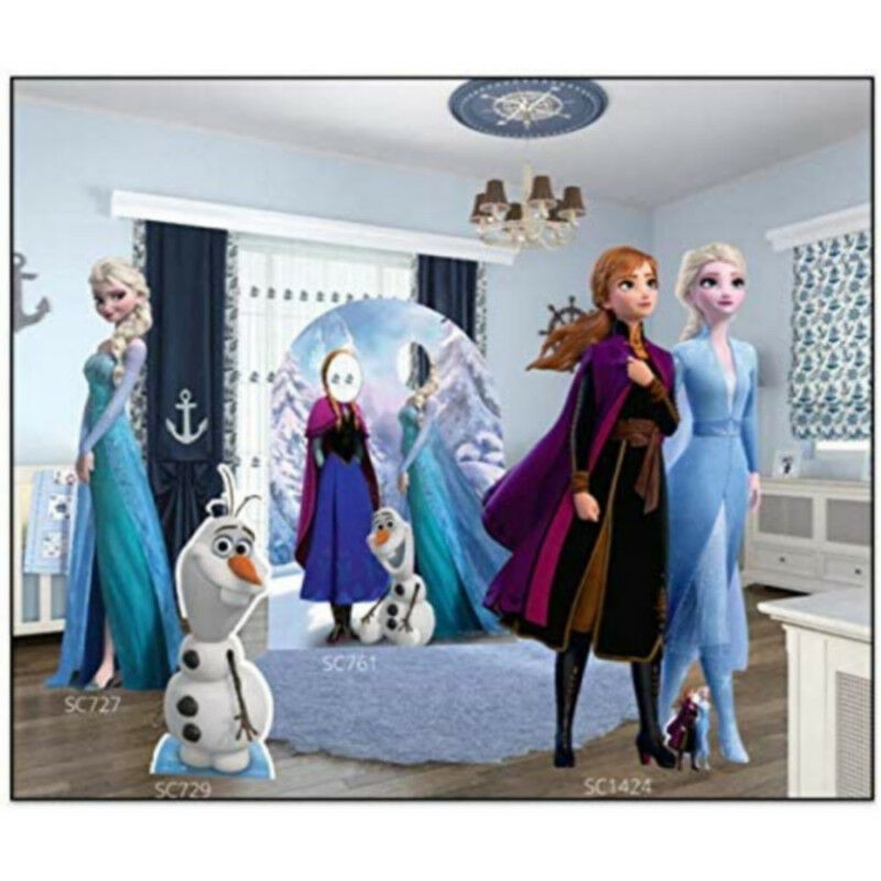 Figurine en carton Disney La Reine des Neiges Anna et Elsa et Six Mini  Figurines - Hauteur 133 cm
