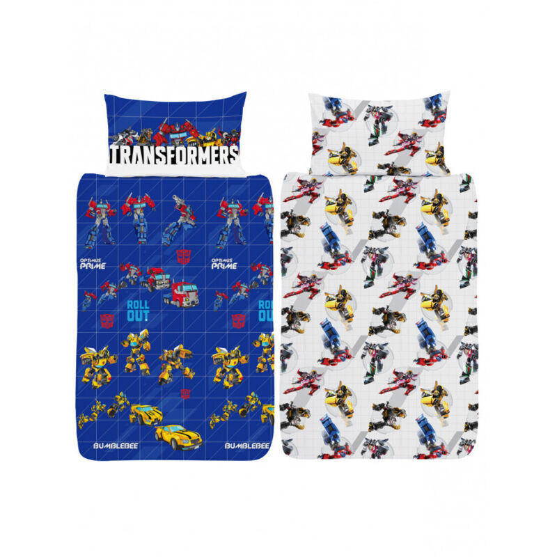 Parure de lit réversible transformers - Bumblebee et Optimus Prime - 140 cm x 200 cm