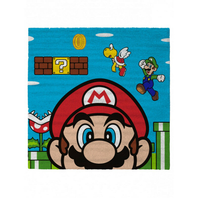 Tapis rectangulaire Super Mario, Tapis salle de jeux, Unique