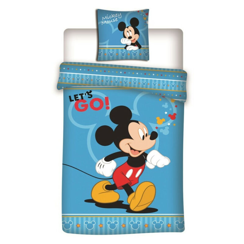 Parure de lit réversible - Mickey qui marche - 140 cm x 200 cm