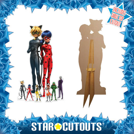 Lot de Figurines en carton - Miraculous - Ladybug et 6 Mini-Figurines -  Haut 135 cm