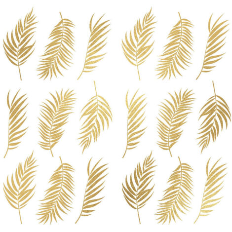 Stickers repositionnables - Feuilles de Palmiers en or (1/5)