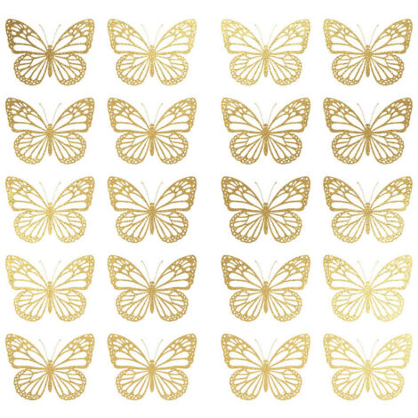 Stickers repositionnables Papillon en or (1/5)