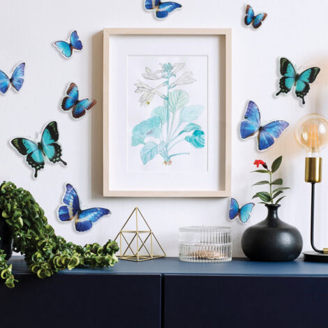 Stickers repositionnables Papillons bleus (1/5)