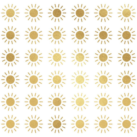 Stickers repositionnables - Soleils en or (1/5)
