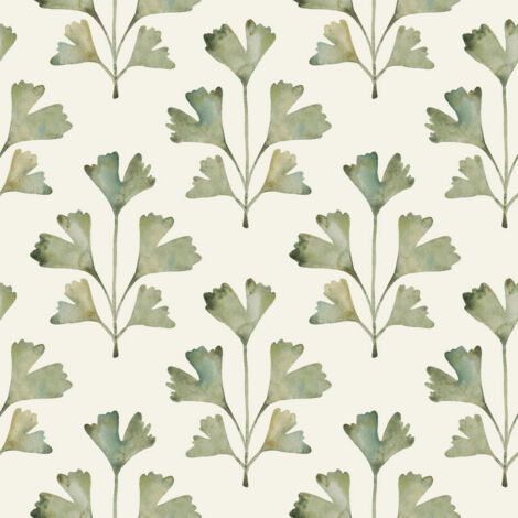 Papier Peint rouleau auto-adhésif - Feuilles de Ginkgo - Amande, Fougère (1/2)