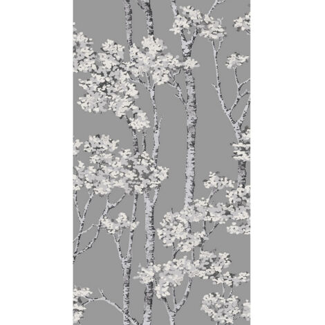 Papier Peint rouleau auto-adhésif - Arbre Bouleau Gris (1/5)