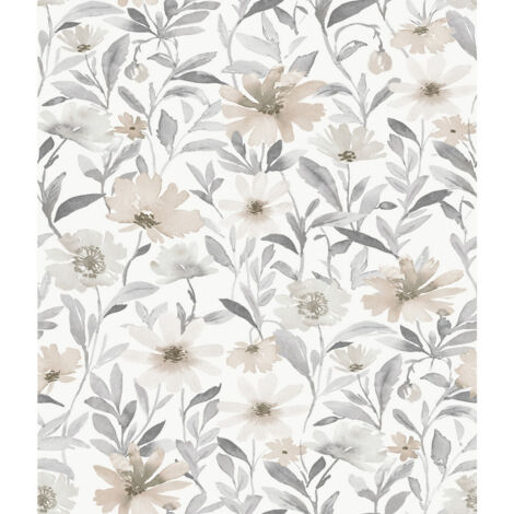 Papier peint rouleau auto-adhésif - Marché des Fleurs - Neutre (1/3)