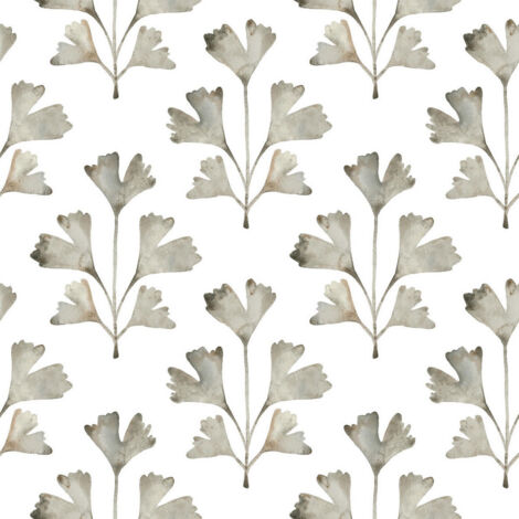 Papier Peint rouleau auto-adhésif - Feuilles de Ginkgo - Neutre (1/2)