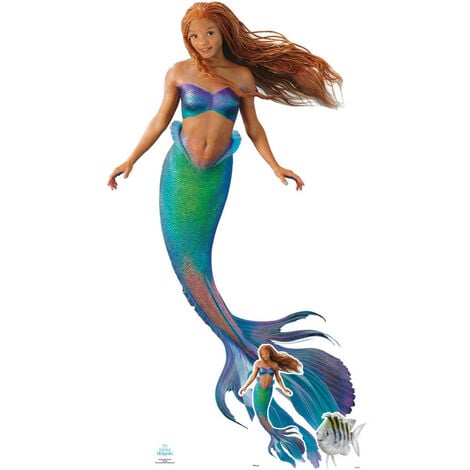Figurine en carton – Ariel La Petite Sirène par Halle Bailey - Haut 173 cm