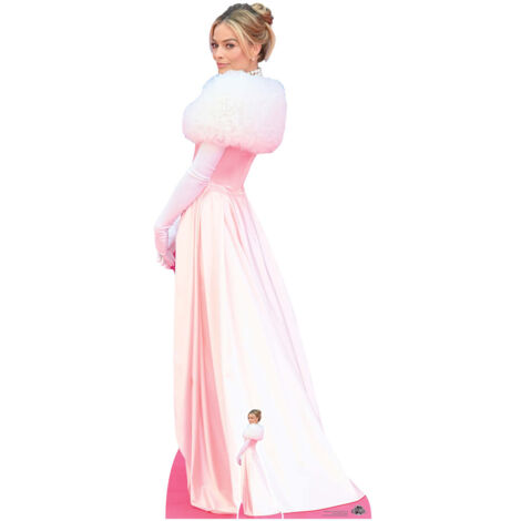 Figurine en carton Margot Robbie en Robe Rose (Actrice Australienne) Hauteur 170 cm (1/5)