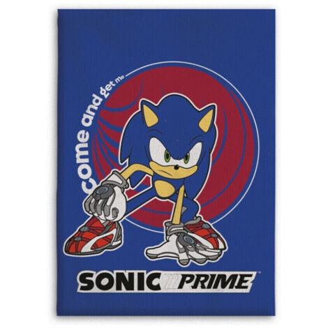 Plaid Polaire en flanelle Sonic Prime - Bleue (1/2)