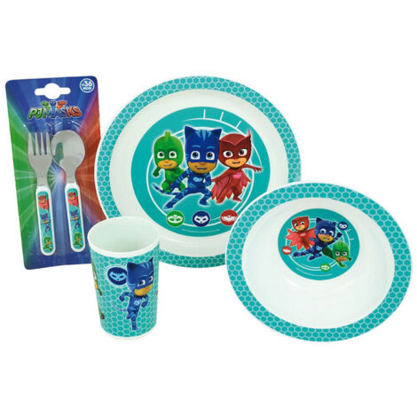 Pyjamasques Lot Vaisselle Pour Enfant Avec Verre 220 Ml (1/5)