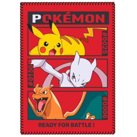 Plaid Pokémon - Prêt Pour La Bataille - Rouge (1/2)