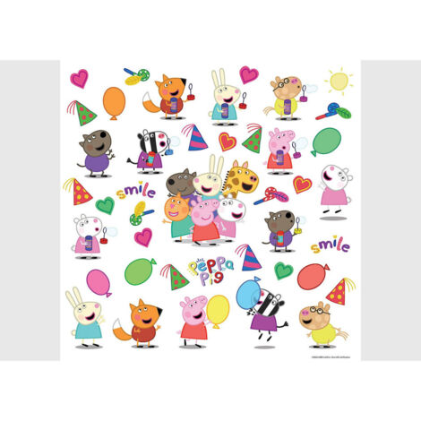 Stickers Peppa pig et ses amis - 1 planche 30 x 30 cm (1/5)