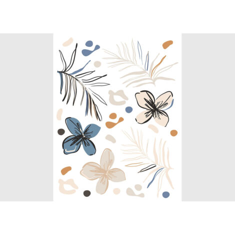 Stickers - Graphiques Vectoriels Floraux - 1 planche 65 x 85 cm (1/5)
