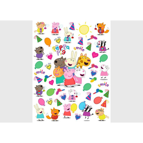 Stickers Peppa pig et ses amis - 1 planche 65x85 cm (1/5)