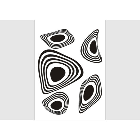 Stickers - Ornement Moderne Noir - 1 planche 65x85 cm (1/5)
