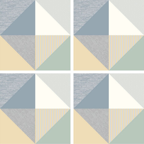 Stickers - Motifs de triangles - 1 planche 30x30cm (1/4)