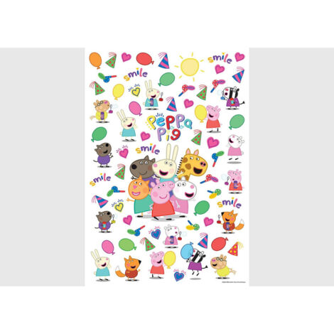 Stickers Peppa pig et ses amis - 1 planche 42,5 x 65 cm (1/5)
