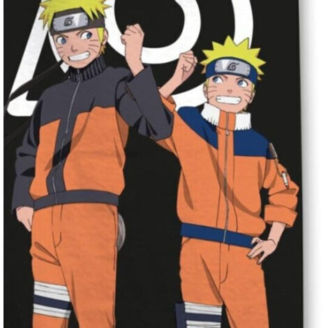 Naruto Shippuden, Serviette De Bain Enfant Imprimé 100% Coton, UZUMAKI - Orange - Garçon - 13.90