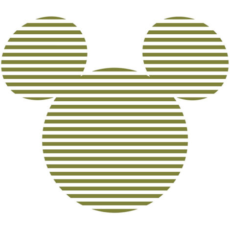 Komar Mickey Head Stripes 125 x 125 cm, Stickers pour les murs DD1-063 (1/3)