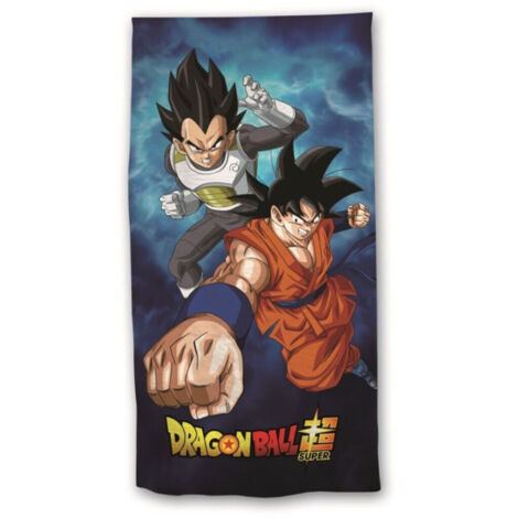 Serviette de plage - Dragon Ball Z - Sangoku Et Végéta - Fond Nuageux - 70x140 cm (1/3)