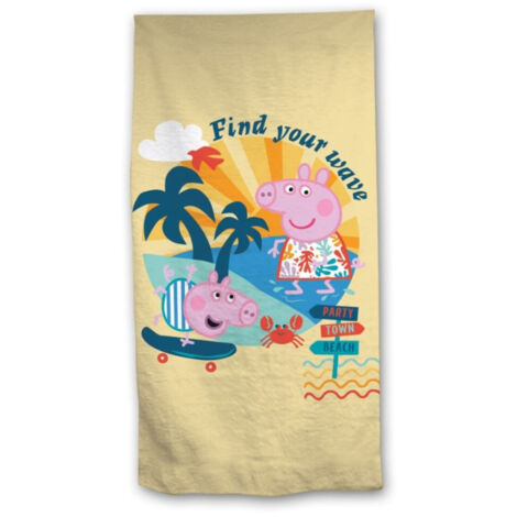 Serviette de plage - Peppa Pig - A La Plage - 70x140 cm (1/3)