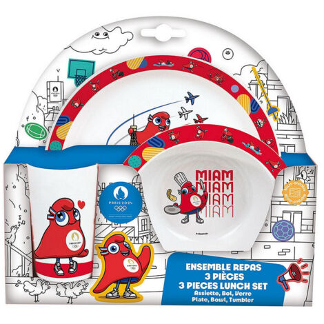 Ensemble Repas  Mascotte Jeux Olympiques 2024 (1/3)