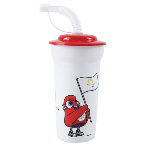 Gobelet Paille Mascotte Jeux Olympiques 2024 - 400 ml (1/3)