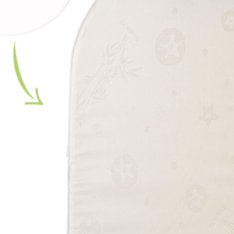 Matelas ovale Bambou 32x72 cm - coins arrondis - pour couffin