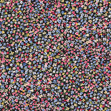 Papier peint auto-adhésif - Floral Fond Noir - 5.75 m x 45 cm (1/4)