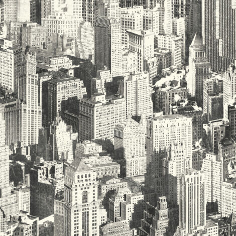 Papier peint auto-adhésif - Grandes Villes Noirs Et Blancs - 5.75 m x 45 cm (1/3)