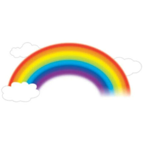 Stickers repositionnalble arc en ciel et troi nuages blancs (1/5)
