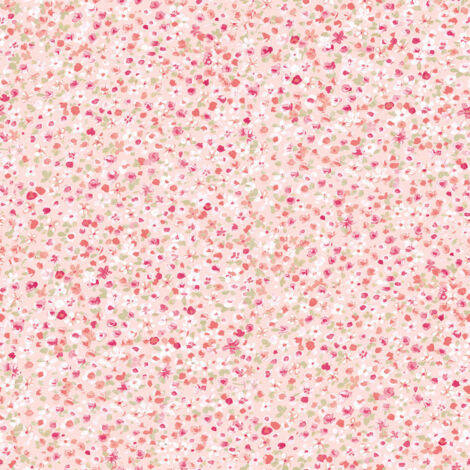 Papier peint auto-adhésif - Floral Fond Rose - 5.75 m x 45 cm (1/4)