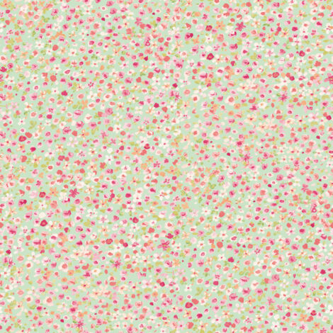 Papier peint auto-adhésif - Floral Fond Blanc - 5.75 m x 45 cm (1/4)