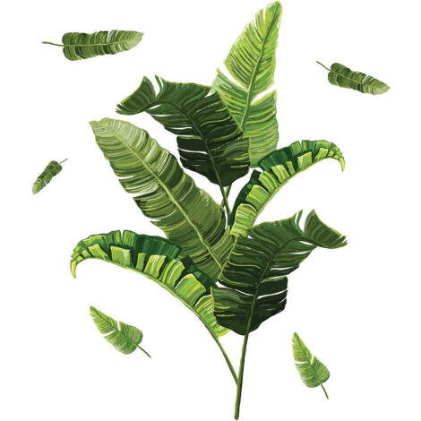 Stickers - Feuilles De Bananiers - Hauteur 92.71 cm (1/3)