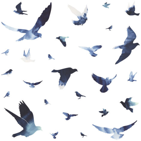 Stickers - Oiseaux Bleus - Hauteur 92,71 cm (1/3)