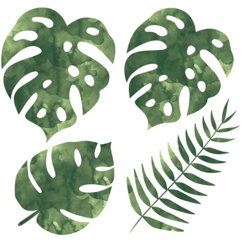 Stickers - 5 Feuilles De Palmier - Hauteur 22,9 cm (1/3)