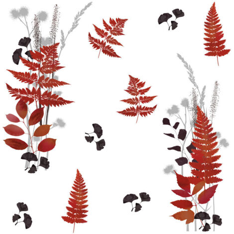 Stickers - Feuilles De Fougères - Hauteur 92.71 cm (1/3)