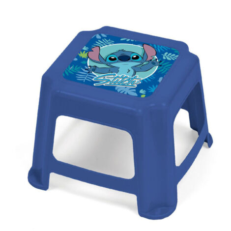 Tabouret en plastique - Stitch - 21x27x27 cm