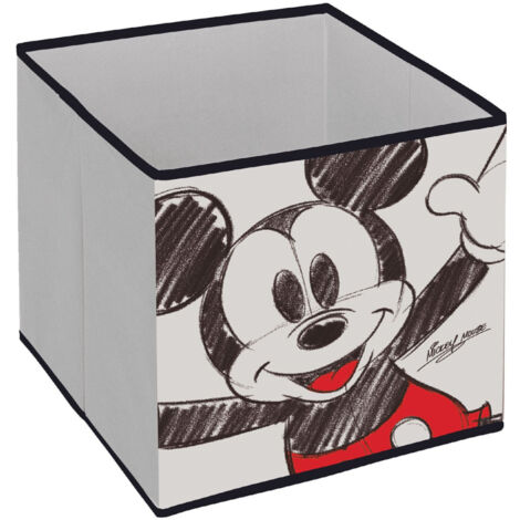 Cube de rangement - Disney Mickey Les Mains En L'air - 31x31x31 cm (1/3)