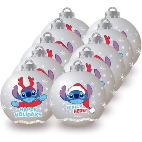 Lot de 10 Boules de Noël - Disney Lilo & Stitch (1/3)