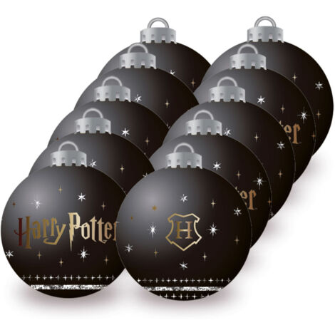 Lot de 10 Boules de Noël - Couleur Noir - Harry Potter (1/3)