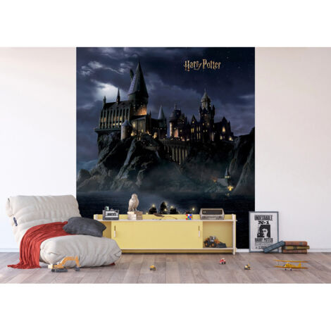 Art mural château de Poudlard, tole d'art de l'école de mage