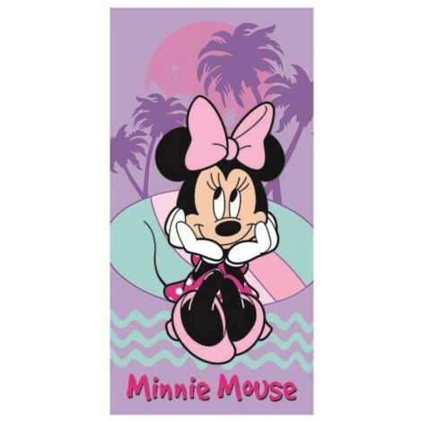 Serviette de plage - Minnie Portant ses Talons et son Nœuds Roses - 70x140 cm (1/3)
