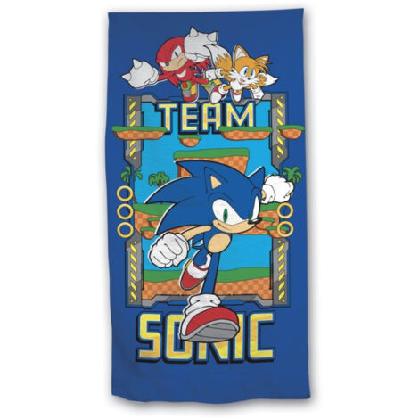 Serviette de plage - Sonic avec ses amis-  70x140 cm (1/2)